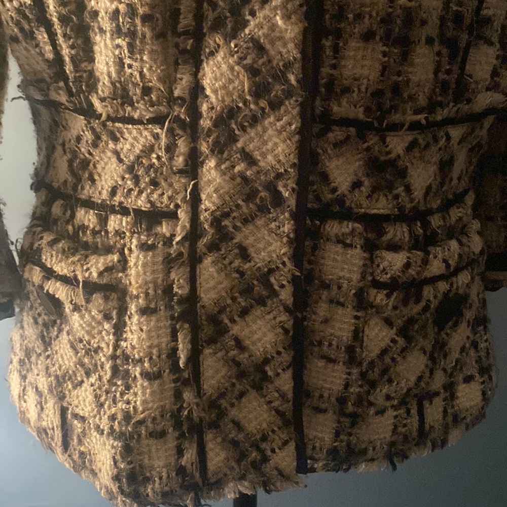 Tweed Front Button Blazer Jacket - Picture 8 of 11